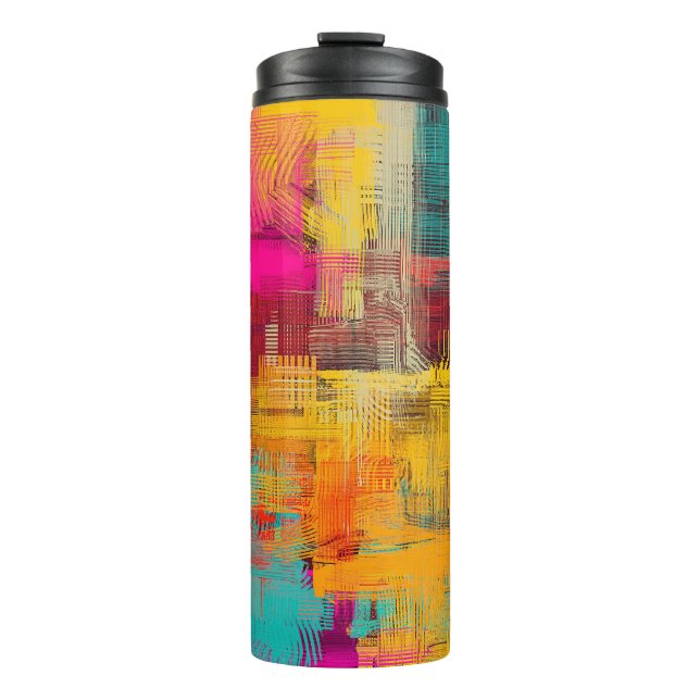 Termo Resumen de pintura al óleo, fondo expresivo. (Anverso)