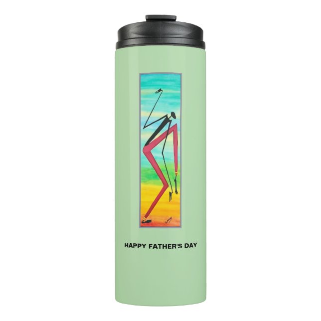 Termo Resumen del arte africano 'Día del padre bailarín  (Anverso)