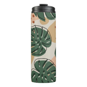 Termo Resumen del patrón boho monstera. Moderno spa sin