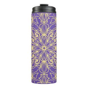 Termo Resumen del patrón floral. geometría, diseño de ma
