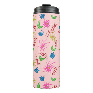 Termo Resumen Diseño del patrón de Mandala floral rojo