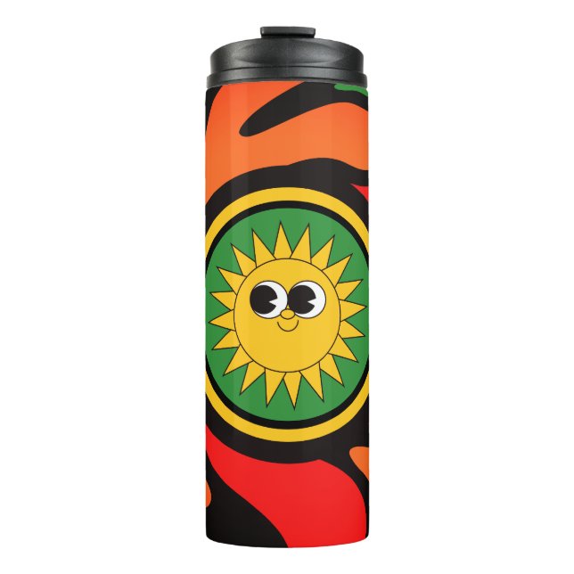 Termo Resumen emoji solar retro Termal Tumbler (Anverso)