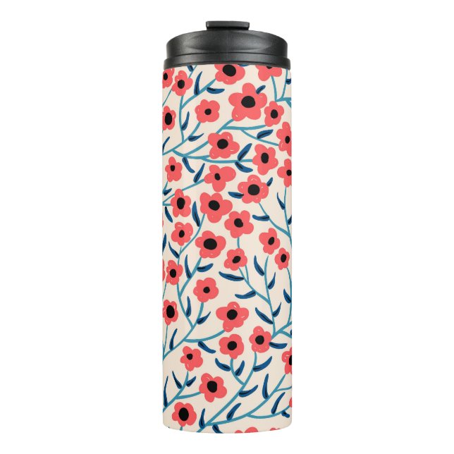 Termo Resumen Floral: Patrón Vintage floreciente. (Anverso)