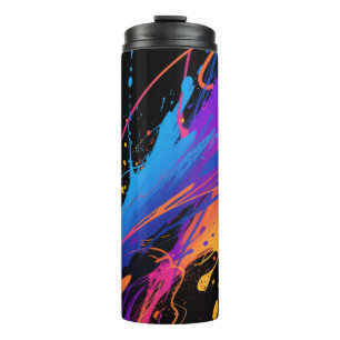 Termo Resumen Fondo de la bandeja de pintura colorida