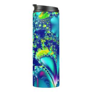 Termo Resumen Fractal verde cian azul