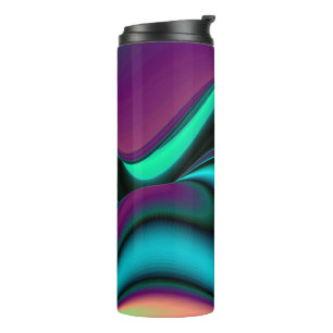 Termo Resumen futurista arte arte arcoiris metálico en 3