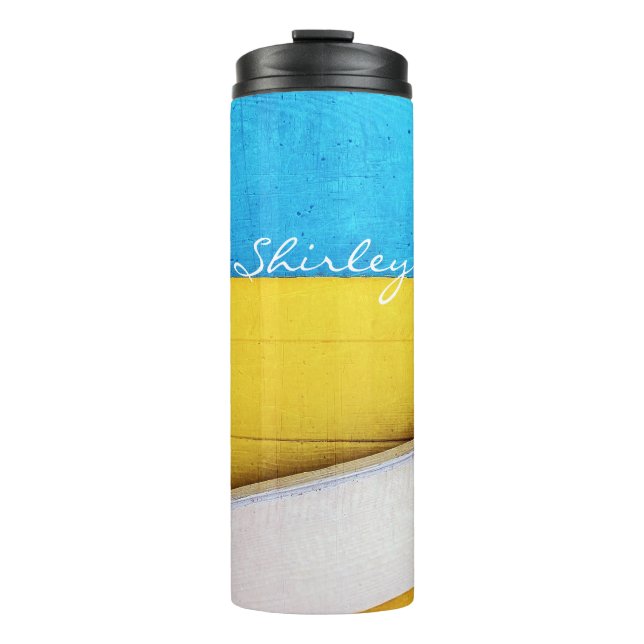 Termo Resumen mínimo de 'Edificio golpeado' de Saylor (Anverso)