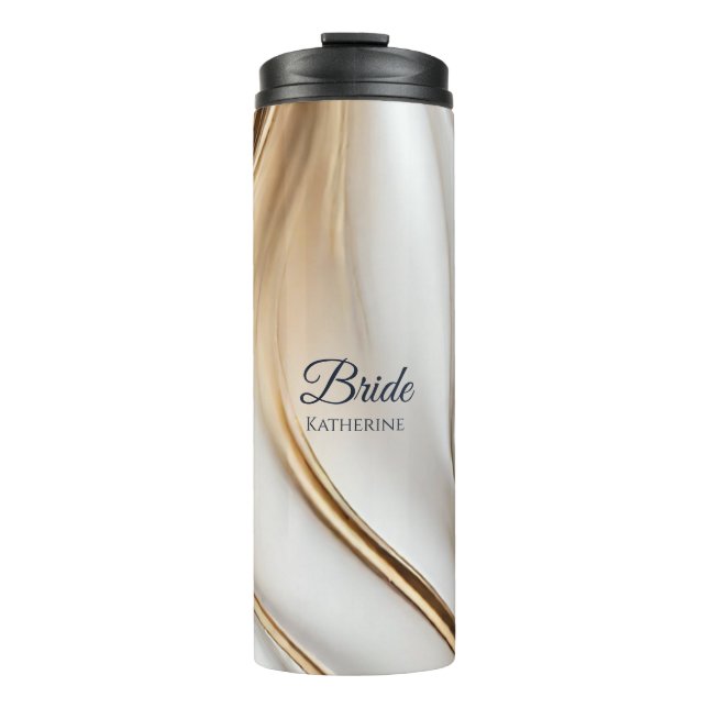 Termo Resumen moderno-Azul-Novia de oro blanco- (Anverso)