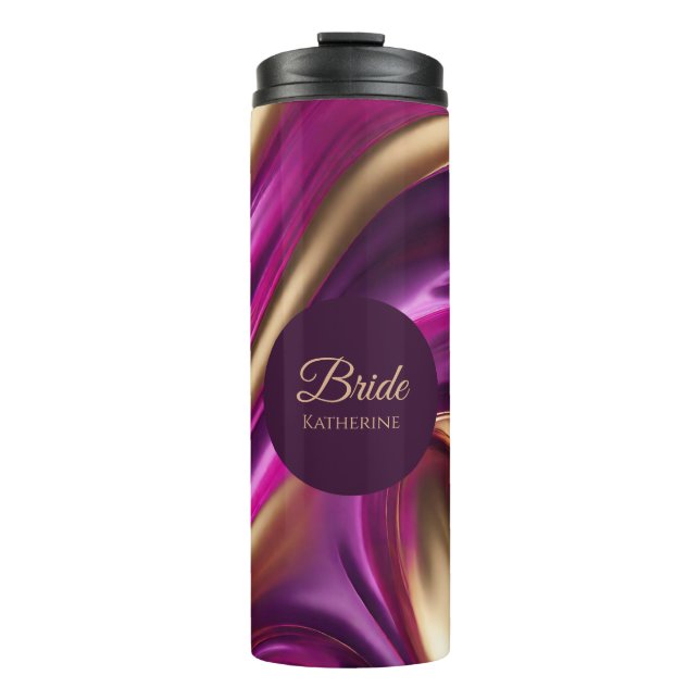 Termo Resumen moderno - Morado Fuchsia Novia - (Anverso)