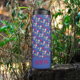 Termo Resumen nombre de patrón triangular azul