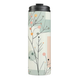 Termo Resumen Patrones Pastel Botánico Zen