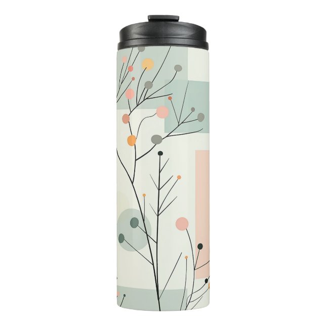 Termo Resumen Patrones Pastel Botánico Zen (Anverso)