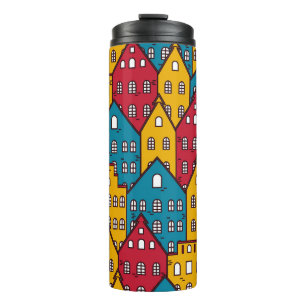 Termo Resumen urbano: patrón de ciudad vintage