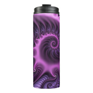 Termo Resumen Vivid Guay Pink Purple Fractal Art Spiral