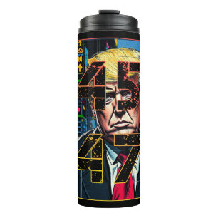 Termo Retrato de arte pop de Trump 45