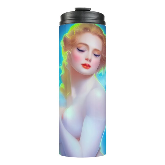 Termo Retrato de diosa etérea - Fantasía surrealista (Anverso)