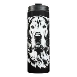 Termo Retrato de Golden Retriever Ropa Minimalista