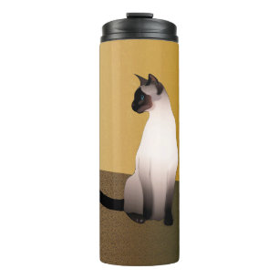 Termo Retrato de un gato siamés de punto de foco