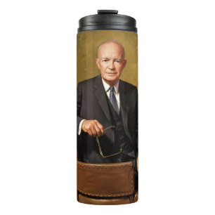 Termo Retrato del presidente Dwight Eisenhower en la Cas