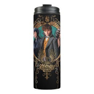 Termo Retrato Golden Newt, Tina y Leta Art Deco