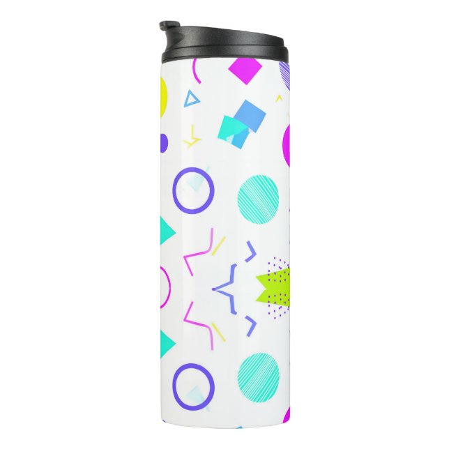 Termo Retro 80s Memphis Geometric Pattern (Rotado hacia la derecha)