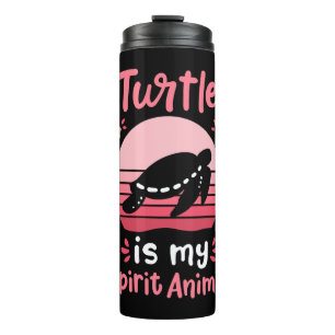 Termo Retro animal de espíritu de tortuga marina