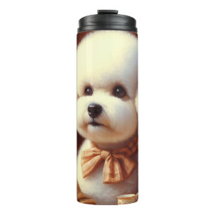Termo Retro Bichon Frisé Pintura