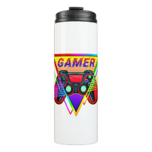 Termo Retro Colorido Lluvia de Colores Gamer Ordenador J