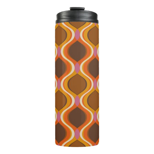 Termo Retro curves seamless pattern. 70s 60s style wallp (Anverso)