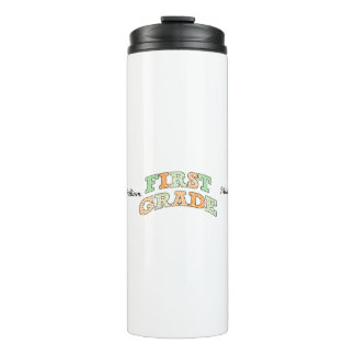Termo Retro First Grade Back to School Typography