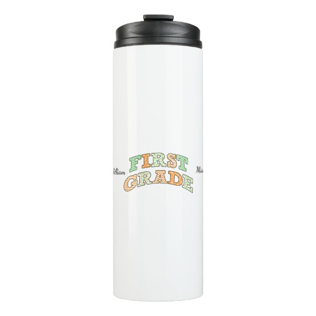 Termo Retro First Grade Back to School Typography (Anverso)