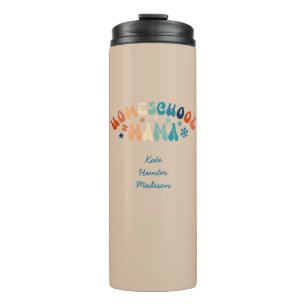 Termo Retro Homeschool Mamá Personalizada