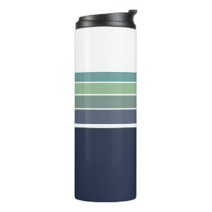 Termo Retro/Mod Blue y Green Stried