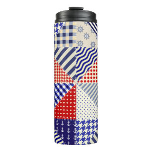 Termo Retro Patchwork Triángulos de Estilo Nautico