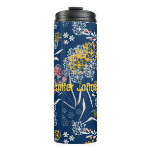 Termo Retro, patrón floral