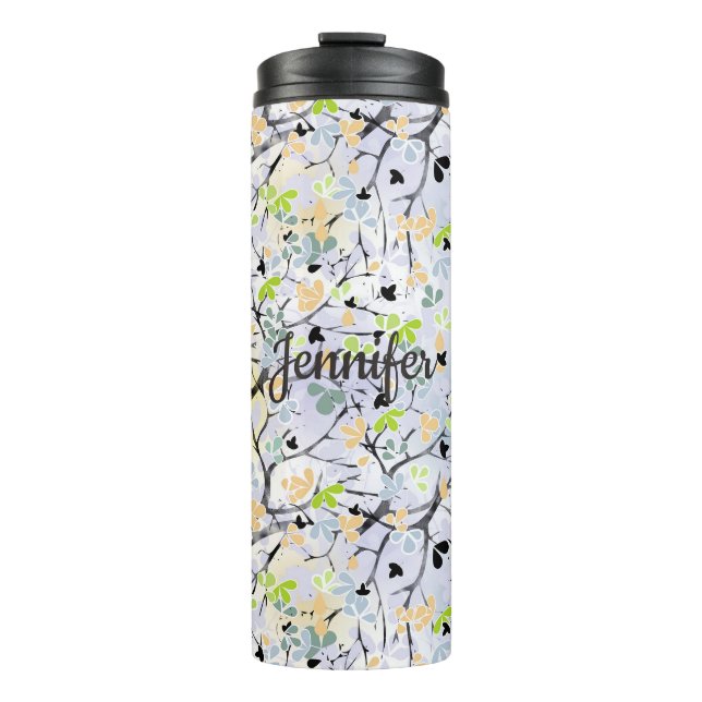Termo Retro, patrón floral (Anverso)