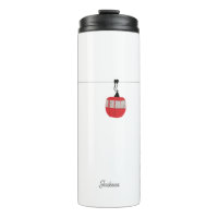 Retro Red Ski Gondola Lift Personalizado