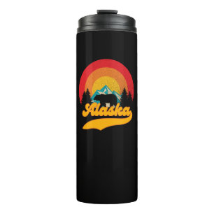 Termo Retro Sunset Alaska Juneau Bear Mountains Wild AK