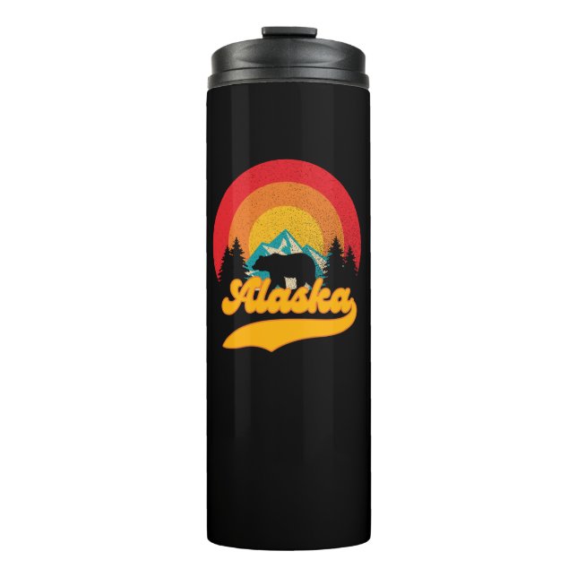 Termo Retro Sunset Alaska Juneau Bear Mountains Wild AK (Anverso)