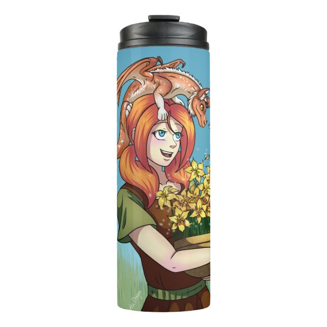 Termo Reuniendo flores con un dragón (Anverso)