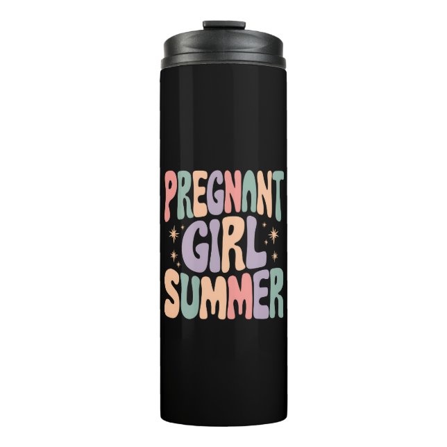 Termo Revelación de embarazo Chica preñado Baby Shower (Anverso)