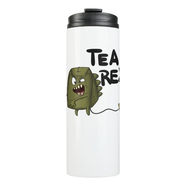 Termo rex de té, dinosaurio divertido (Anverso)