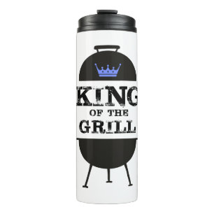 Termo Rey Del Grill, Corona Azul Negra