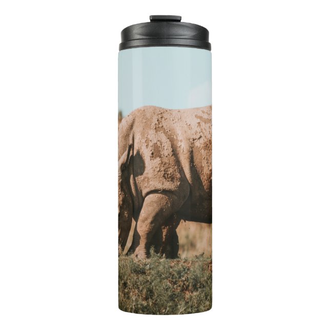 TERMO RHINO EN ÁFRICA GRAZANDO (Anverso)