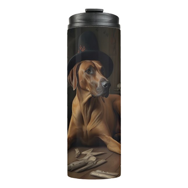 Termo Rhodesia Ridgeback Pumpkins Halloween Scary (Anverso)
