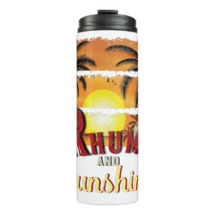 Termo Rhum and Sunshine, palmeras Naranjas de verano