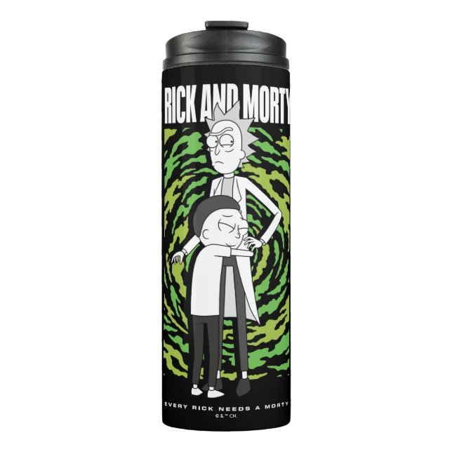 Termo RICK Y MORTY™ | Morty abrazando a Rick (Anverso)