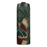 Rico Burgundy Verde Turquesa Dorado Étnico African