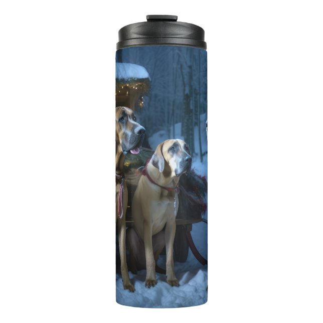 Termo Ridgeback Rodesiano Decoración de Navidades Snowy  (Anverso)