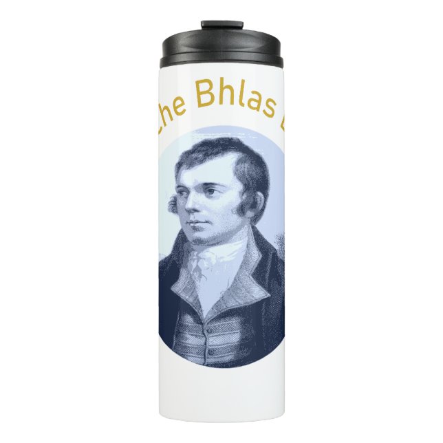 Termo Robbie Burns - Oidhche Bhlas Burns Texto Amarillo (Anverso)